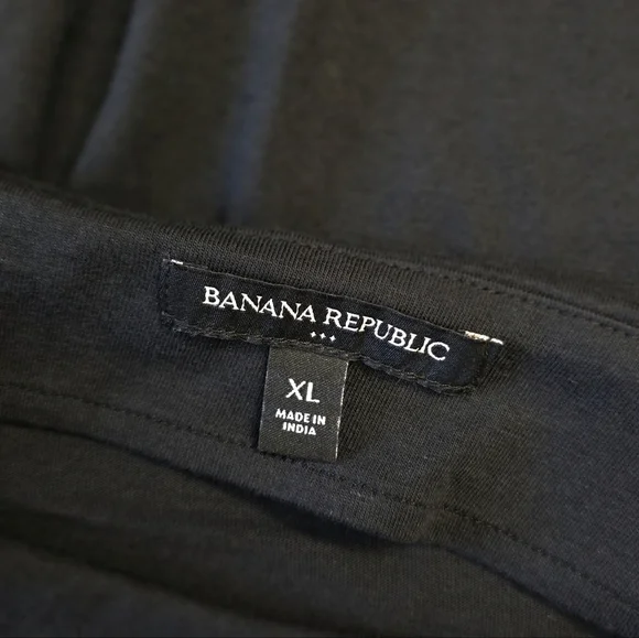 Banana Republic Black Modal Top with Embroidered Balloon Sleeves - Picture 9 of 10